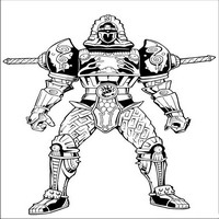 Раскраски с героями Могучими ренджерами (Power Rangers) - враг