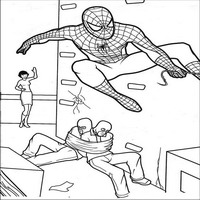 Раскраски с Человеком-пауком (Spider-Man) - прыжок
