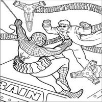 Раскраски с Человеком-пауком (Spider-Man) - Человек Паук схвачен