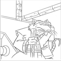 Раскраски с Черепашками-ниндзя (Teenage Mutant Ninja Turtles, TMNT) - злодей с посохом