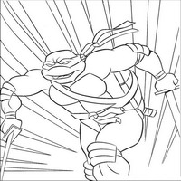 Раскраски с Черепашками-ниндзя (Teenage Mutant Ninja Turtles, TMNT) - атака