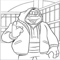 Раскраски с Черепашками-ниндзя (Teenage Mutant Ninja Turtles, TMNT) - супер прикид