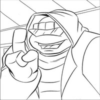 Раскраски с Черепашками-ниндзя (Teenage Mutant Ninja Turtles, TMNT) - черепашка в капюшоне
