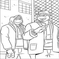 Раскраски с Черепашками-ниндзя (Teenage Mutant Ninja Turtles, TMNT) - черепашки на прогулке