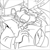 Раскраски с Черепашками-ниндзя (Teenage Mutant Ninja Turtles, TMNT) - Крысиный Король читает