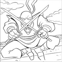 Раскраски с Черепашками-ниндзя (Teenage Mutant Ninja Turtles, TMNT) - враг нападает