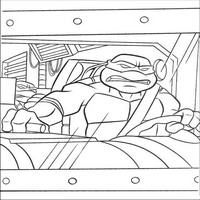 Раскраски с Черепашками-ниндзя (Teenage Mutant Ninja Turtles, TMNT) - за рулём