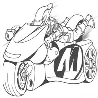 Раскраски с Экшн Мэном (Action Man) - мотоцикл