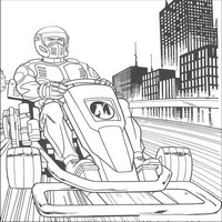 Раскраски с Экшн Мэном (Action Man) - по городу